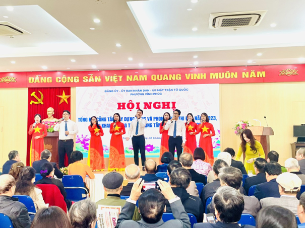 Trường THCS Hoàng Hoa Thám tham dự Hội nghị tổng kết công tác xây dựng Đảng và phong trào thi đua năm 2023 phường Vĩnh Phúc
